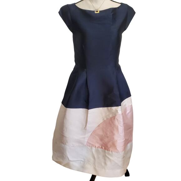 Kate Spade fit & flare color block sleeveless dress sz 8 - Picture 1 of 7